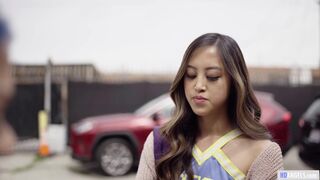 Hot asian bully fucks lesbian college girl
