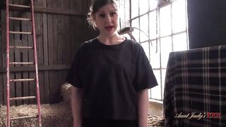 Aunt Judy's - Helping and Fucking Mom Aurora in The Barn POV