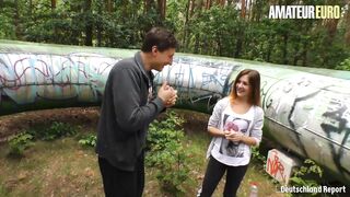 AMATEUR EURO - #Lullu Gun #Jason Steel - German Teen Babe Fucks On The Forest With A Very Persuasive Guy