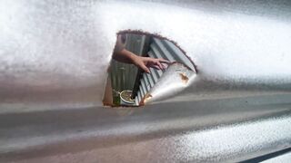 Picking up women in a beach cabin