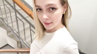 My New Upstairs Neighbor Turned Out to Be a Whore and Spread Her Legs in the Hallway