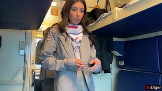 Train Conductor Caught Passenger Jerking Off, But Wasn't Confused and Jumped on His Cock