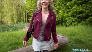 Hot BLONDE from Finland Takes the Big D - Public Agent