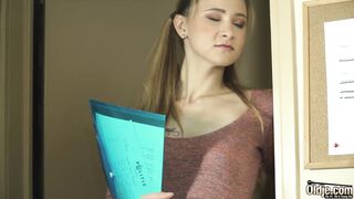 Young Intern ravaged by old guy cock in the office