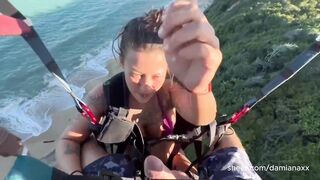 Sex at high altitudes: Having sex during a paragliding flight.